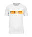 Fanshirt oranje baan | Sportshirt Uni versie in kleur Wit.