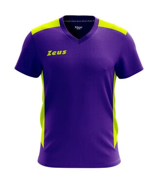 Zeus Shirt Start | v.a. maat 128 | Violet-Fluogeel