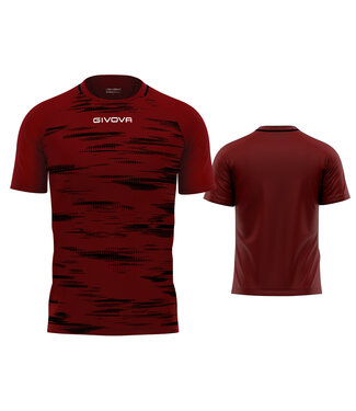 Givova Shirt Pixel│Bordeaux - Zwart