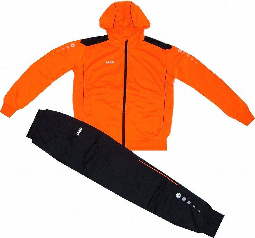 Trainingspak met zipped hoodie kleur oranje maat 128