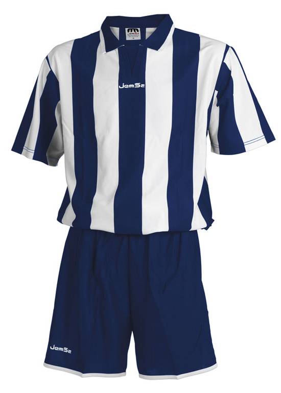 Set Stripes wit royalblue maat M