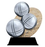 WT 0001 Eco trofee van hout  Jeu de Boules -  13,5-16,5 cm