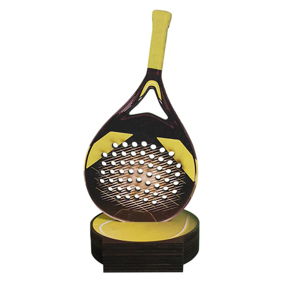 FW 0101 Grote  Eco trofee van hout  Padel -  19,5 -25.5 cm