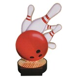 FW 0011 Grote  Eco trofee van hout  Bowling -  19,5 -25.5 cm