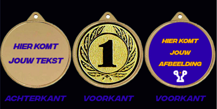 ME 91 Medaille druppelvorm voor 25 mm afbeelding