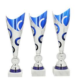 AR 3117 beker zilver-blauw in 3 maten 29-32 CM