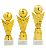 AS 3229 voetbal trofee goud in 3 maten 19-23 cm