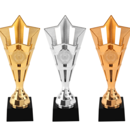 AK 5131 beker "star"  in goud-zilver-brons 20.5 cm
