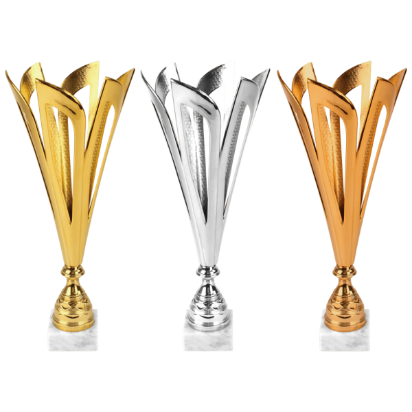 AK 5980 beker in goud-zilver-brons 41 cm