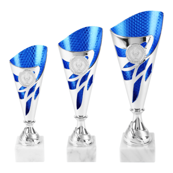 AR 1442 beker in blauw-zilver 21-27 Cm
