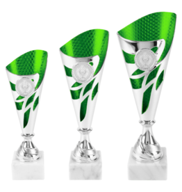 AR 1444 beker in groen-zilver 21-27 Cm