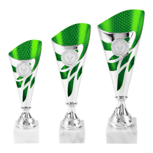 AR 1444 beker in groen-zilver 21-27 Cm