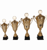 AK 5501 Bokaal met oren en deksel Goudkleur 4 maten maten 47-63 cm