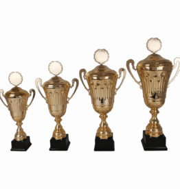 AK 5501 Bokaal met oren en deksel Goudkleur 4 maten maten 47-63 cm