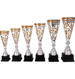 AK 6007 Opengewerkte serie  zilverkleur 6 maten 30-42 Cm