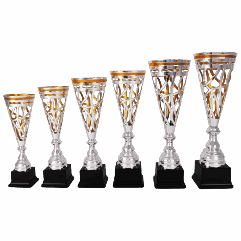 AK 6007 Opengewerkte serie  zilverkleur 6 maten 30-42 Cm