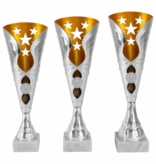 6008 Bokaal   3 maten Goud-Zilver  33.5-36.5 Cm