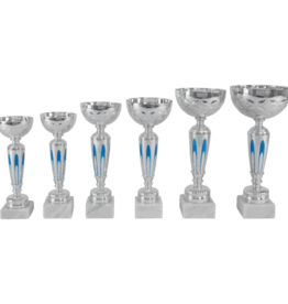 AR 1065 BEKER BLAUW-ZILVER 6 MATEN 19.5-26.5 CM