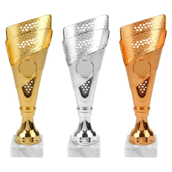 AR 1205 BEKER GOUD-ZILVER-BRONS 1 MAAT 23 CM