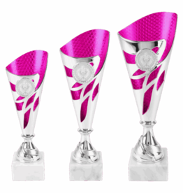 AR 1445 beker in roze-zilver 21-27 Cm
