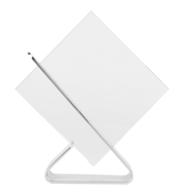 NADIA LUXE GLAS AWARD MET GOUD-ZILVER  STANDAARD 19 CM MET LUXE DOOS