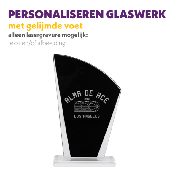 RATNA GLAS AWARD ZWART-TRANSPARANT 21 CM