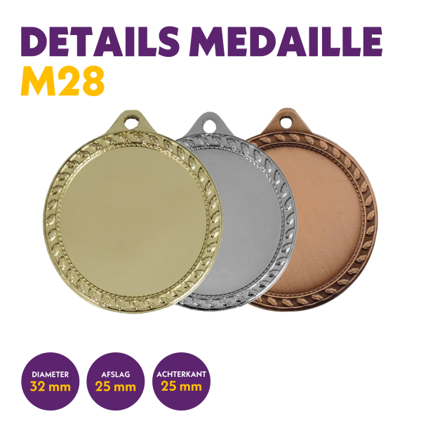 M 28 medaille voor 25 mm afbeelding