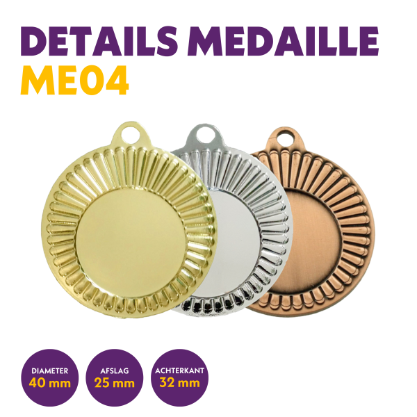 ME 4 medaille voor 25 mm afbeelding