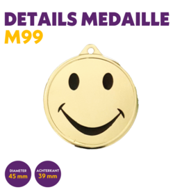 M 99 Smiley emoticon medaille