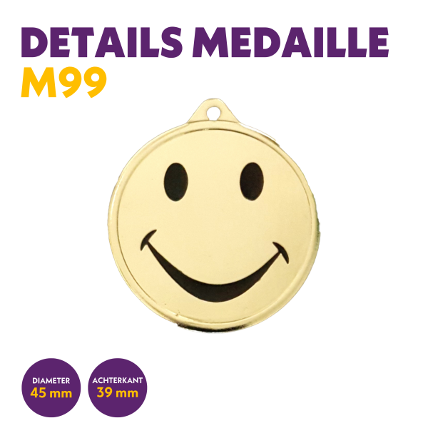 M 99 Smiley emoticon medaille