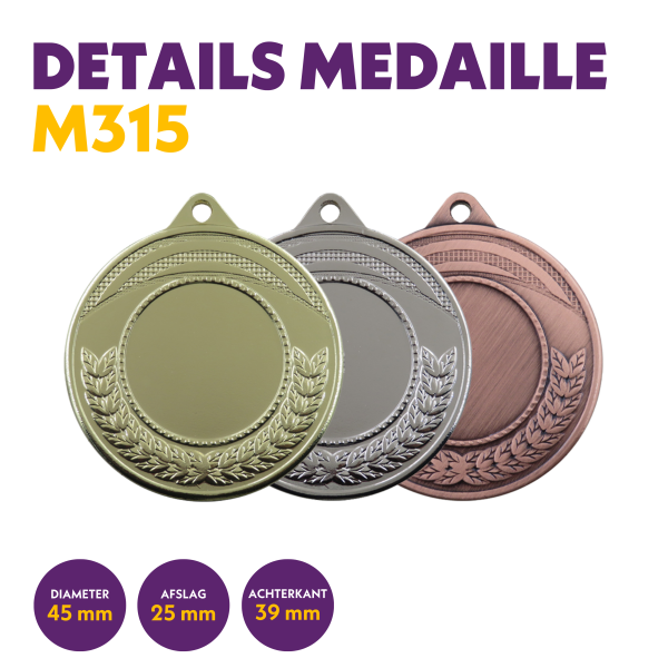 M 315 medaille voor 25 mm afbeelding
