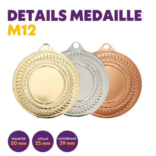 M 12 medaille voor 25 mm afbeelding