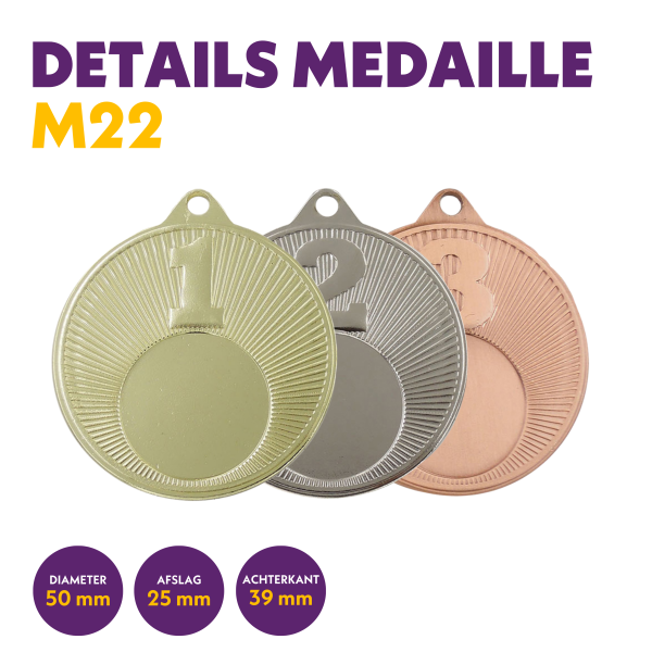 M 22 medaille voor 25 mm afbeelding