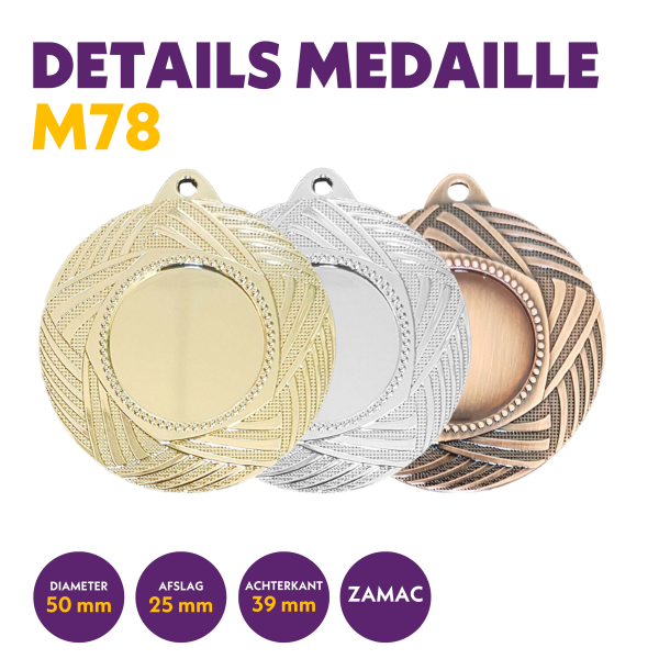 M 78 medaille voor 25 mm afbeelding