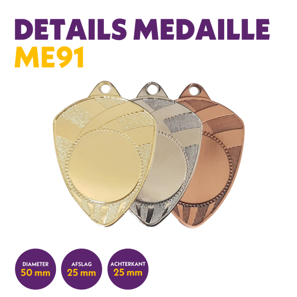 ME 91 medaille voor 25 mm afbeelding