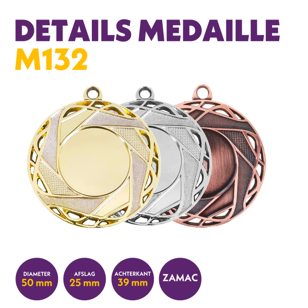 M 132 medaille voor 25 mm afbeelding