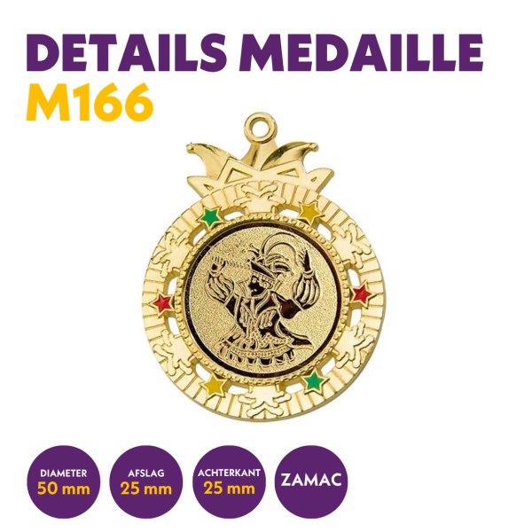 M 166 Carnavalmedaille voor 25 mm afbeelding