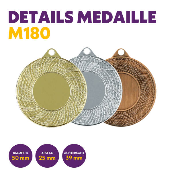 M 180 medaille voor 25 mm afbeelding