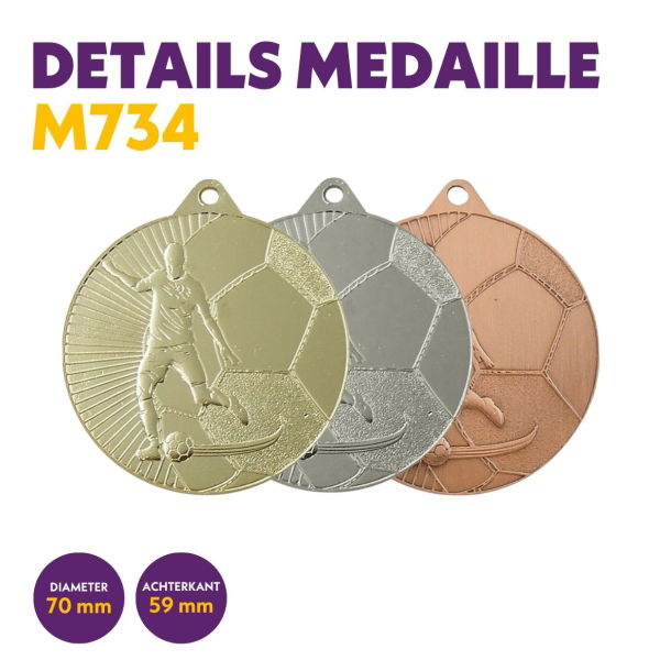 M 734 Voetbalmedaille