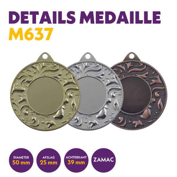 M 637 medaille voor 25 mm afbeelding