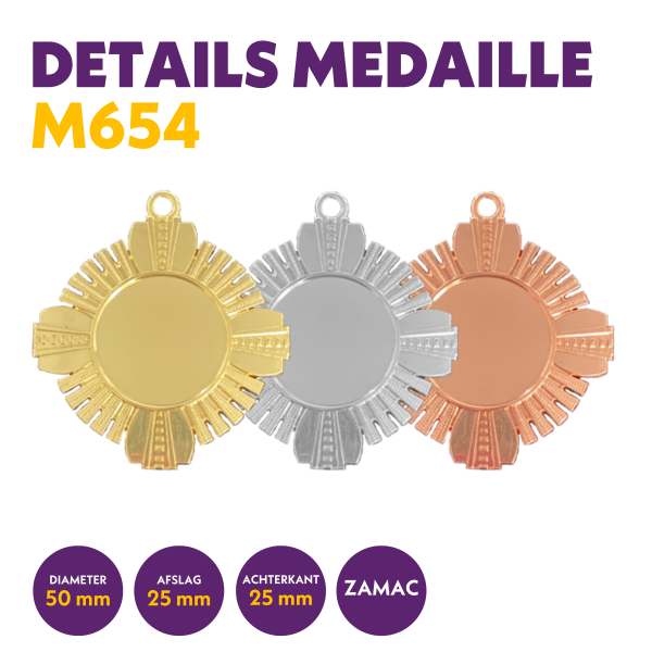 M 654 medaille voor 25 mm afbeelding