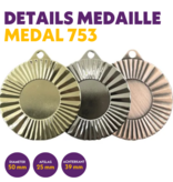 M 753 medaille voor 25 mm afbeelding in moderne kleuren