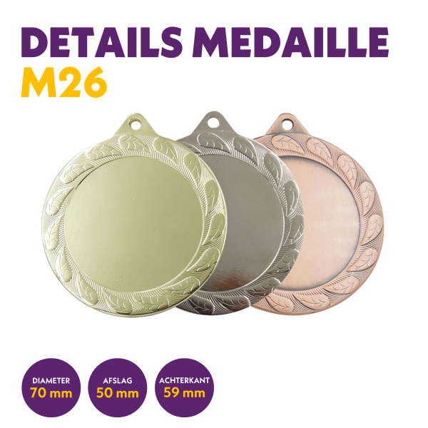 M 26 medaille voor 50 mm afbeelding
