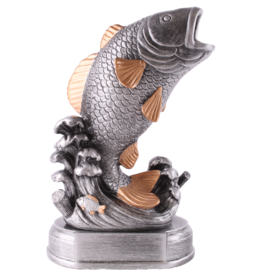 R 2641 Vis  Antiek zilver 35 cm