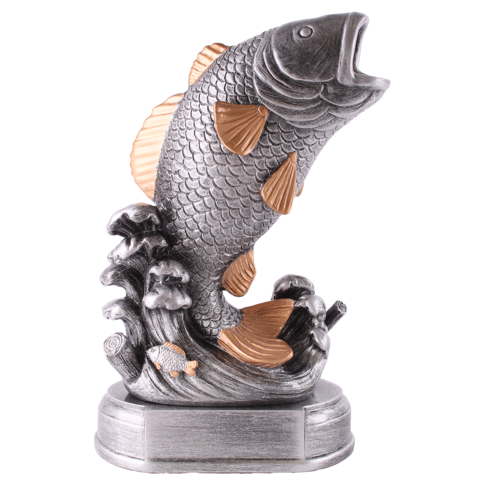 R 2641 Vis  Antiek zilver 35 cm