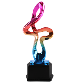 R 2651   Sculptuur A  Multycolor 25.5 Cm