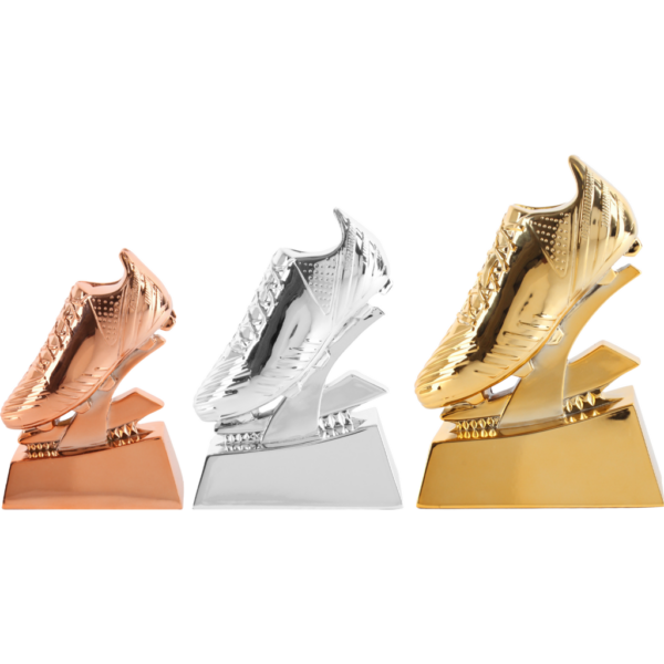 R 26011 Voetbalschoen in goud-zilver-brons 12.5-17.5 CM