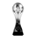 WPT 021.94 Voetbal trofee zwart-zilver 15 Cm