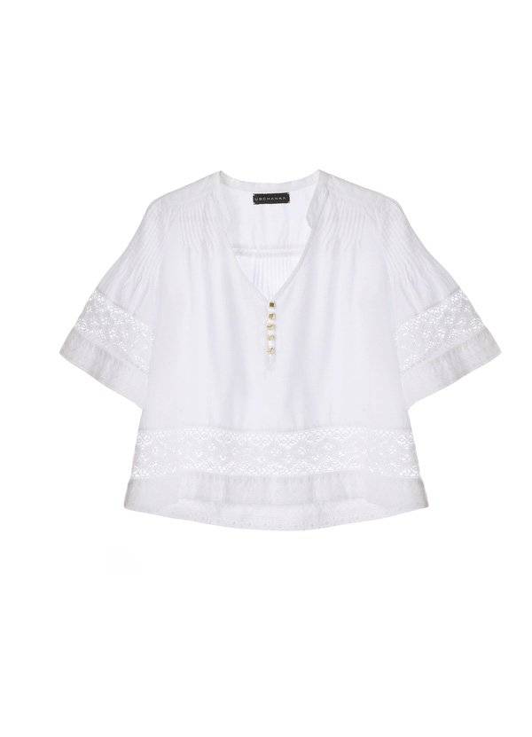 west T-SHIRT WITH FINE PLEATS