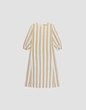 amet Linen Brown A-Line Dress